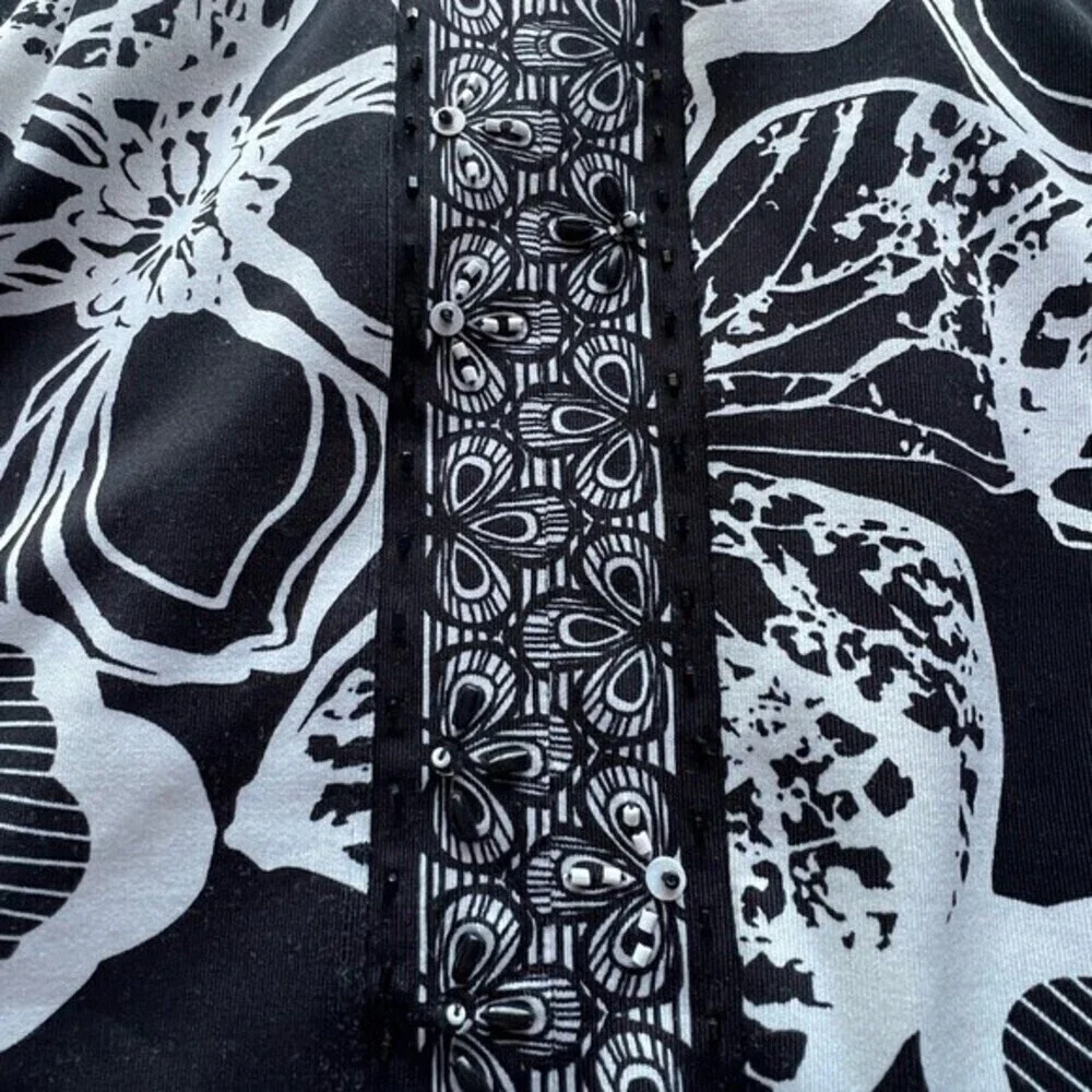 Women's Eci New York black white dress floral  size 2 - Picture 6 of 8